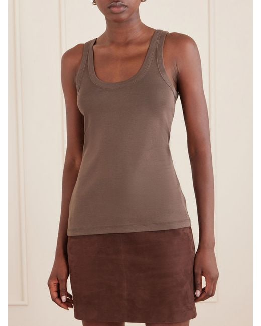 Lemaire Brown Cotton-Jersey Tank