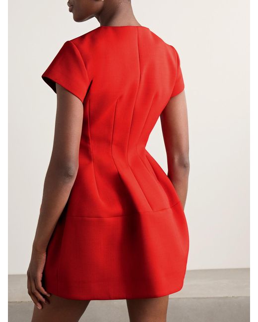 Oscar de la Renta Red Ponte Mini Dress