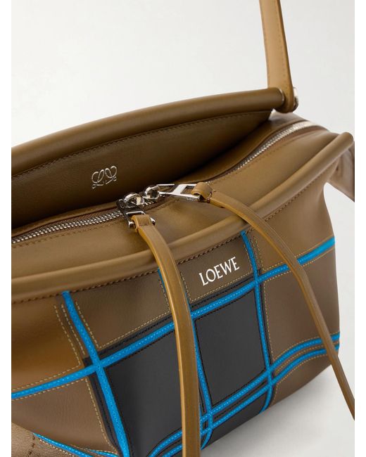 Loewe Multicolor Whisker Checked Leather Shoulder Bag