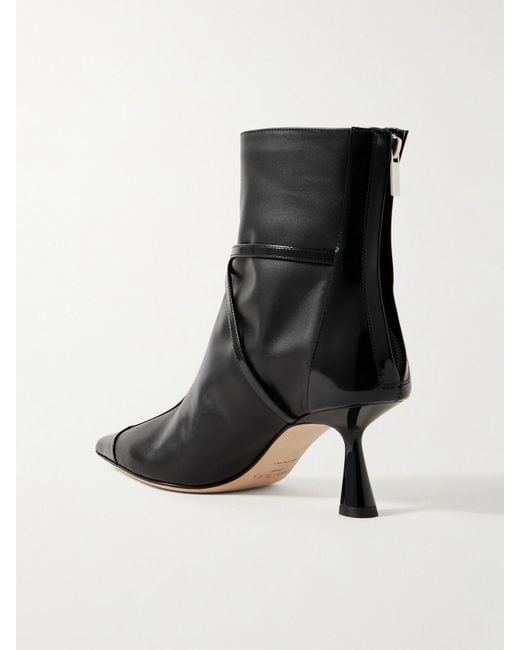 Jimmy Choo Black Aren 65 Ankle Boots Aus Leder Mit Verzierung