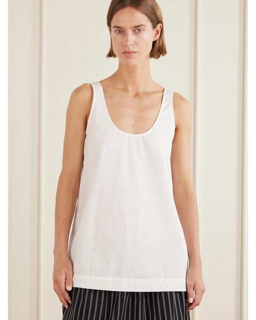 Totême White Cotton-Poplin Tank