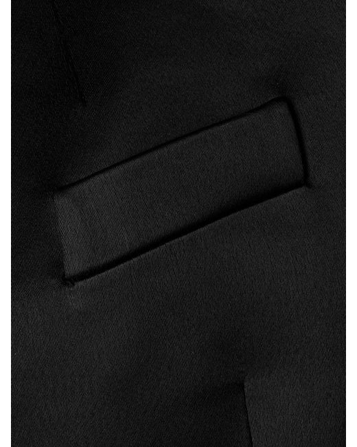 Khaite Black Samuelson Cropped Duchesse-Satin Jacket