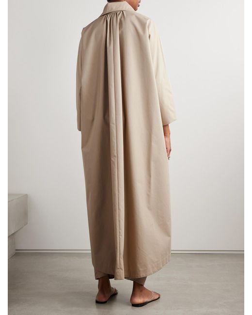 Kallmeyer Natural Tavi Pleated Cotton-Blend Twill Trench Coat