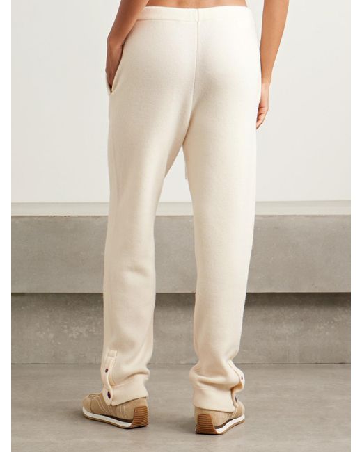 God's True Cashmere Natural Cashmere Track Pants