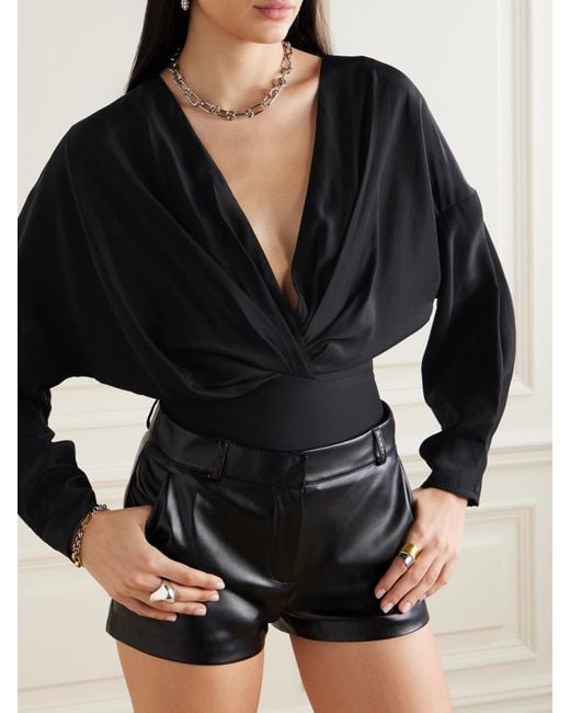 GAUGE81 Black Nabi Body Aus Seidensatin