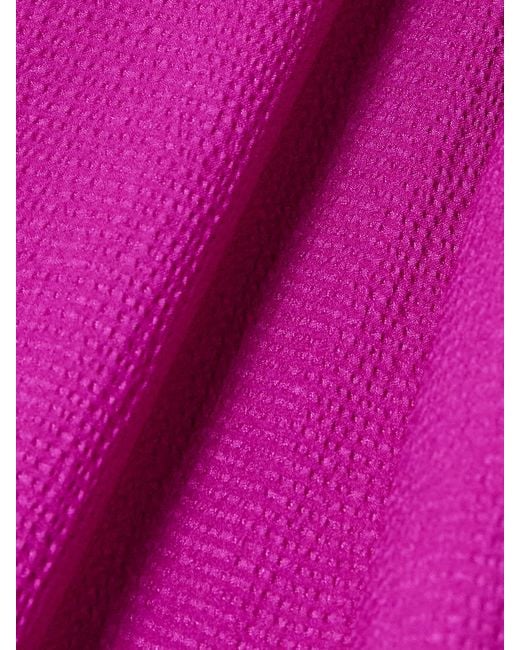 Solace London Pink Emelia Hammered-Satin Gown