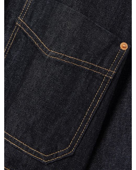 SLVRLAKE Denim Blue Casey Suede-Trimmed Denim Jacket