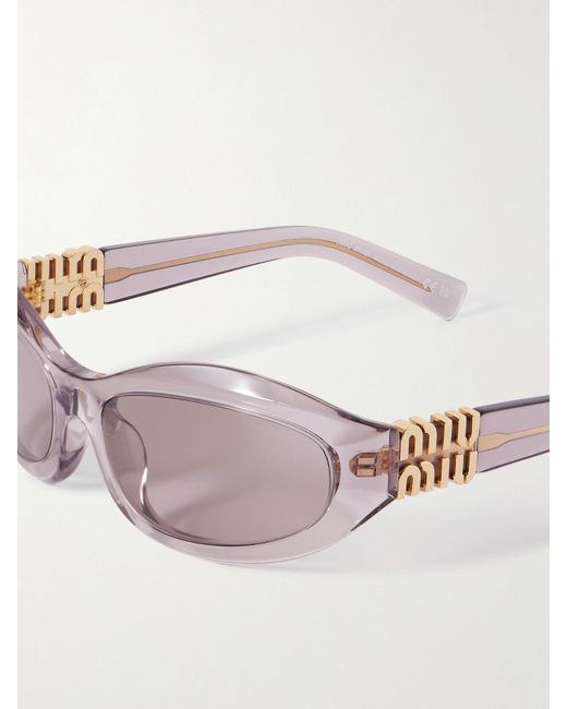Lunettes De Soleil En D En Acétate Glimpse Miu Miu en coloris Pink
