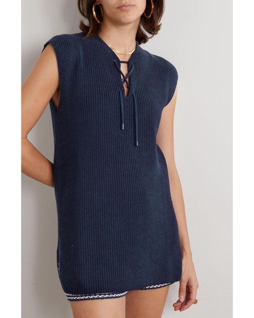 Loro Piana Blue Cotton Top