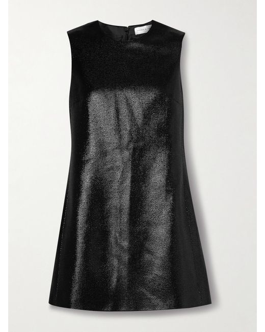 Veronica de Piante Black Yara Minikleid Aus Twill Aus Einer Wollmischung