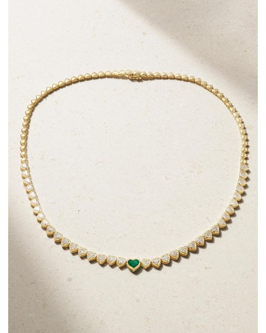 Anita Ko Natural 18-Karat, Diamond And Emerald Necklace