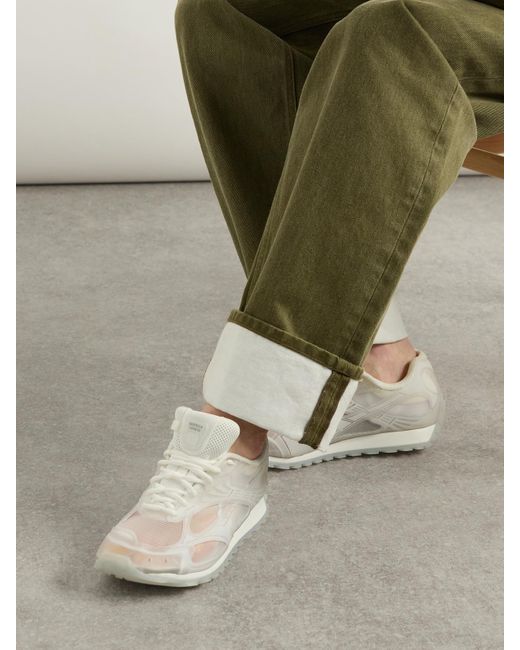Bottega Veneta Natural Orbit Rubber And Mesh Sneakers