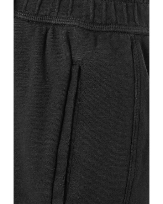 James Perse Black Supima Cotton-Terry Track Pants