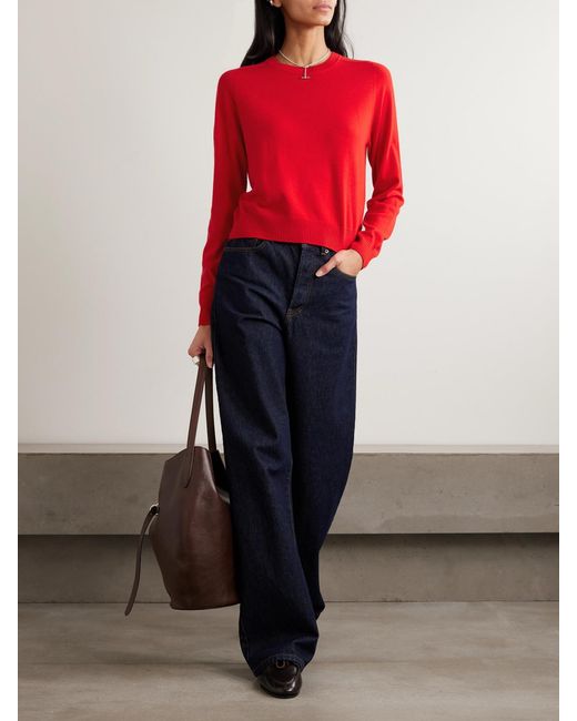 arch4 Red Organic Cashmere Sweater