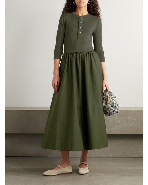 knee length dresses for ladies Poplin Midi Dress main image 0