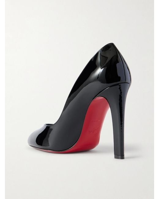 Christian Louboutin Black Fannylove 100 Patent-Leather Pumps