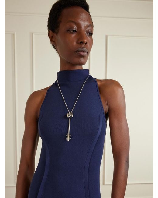 Rabanne White Tone Crystal Necklace