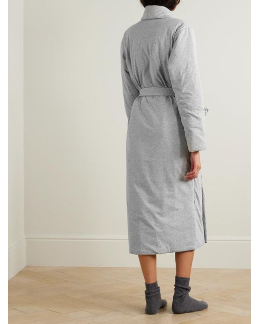 Skin Gray Oasis Organic Cotton-Jersey Robe
