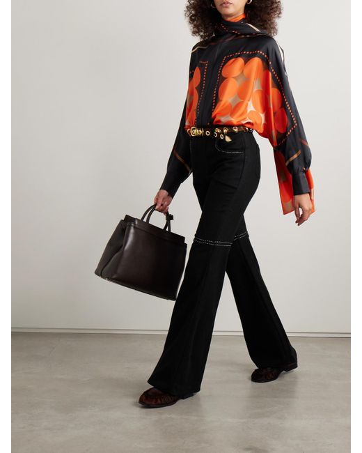 Alix Of Bohemia Black Bunny Wool Flared Pants