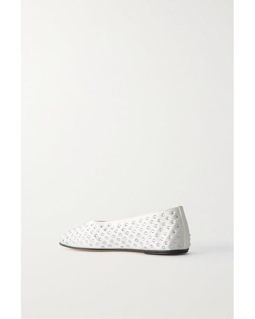 Magda Butrym Natural Ballerinas Aus Satin Mit Kristallen
