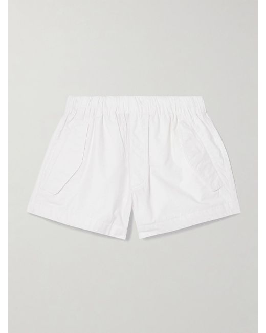 Wardrobe NYC White Beach Cotton-Blend Shell Shorts