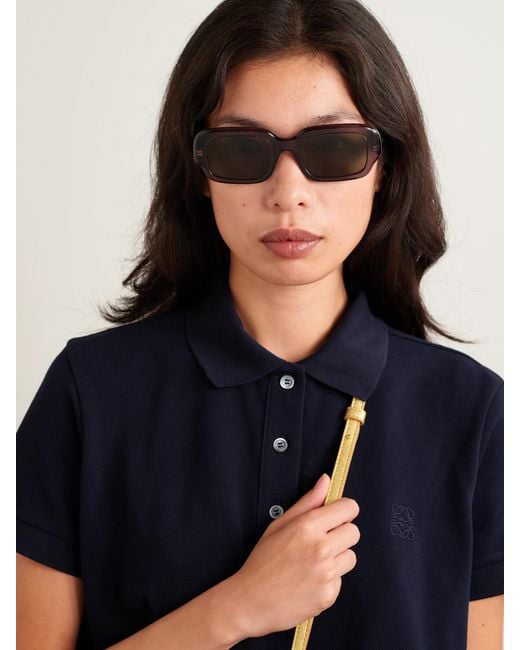 Loewe Gray Oversized Rectangle-Frame Acetate Sunglasses