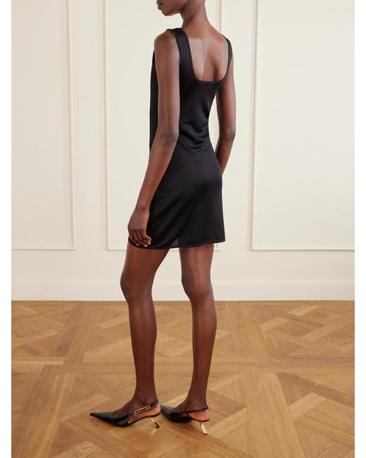 Saint Laurent Black Stretch-Jersey Dress