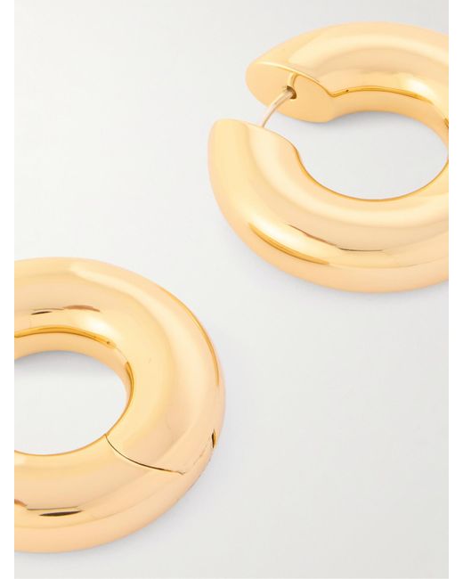 Laura Lombardi Metallic Plated Hoop Earrings