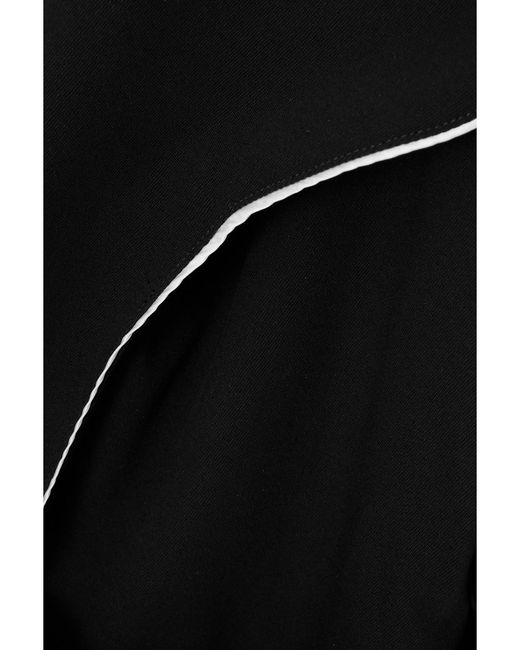 Dolce & Gabbana Black Belted Stretch-Wool Jacket