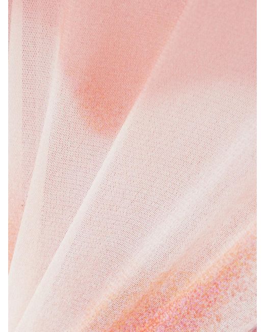 Jean Paul Gaultier Pink Oberteil Aus Mesh Mit Trompe-L'Œil-Print