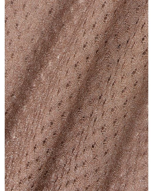 Missoni Brown Metallic Crochet-Knit Coverup