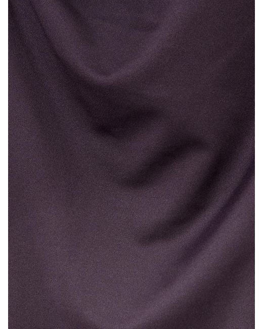 Victoria Beckham Purple Robe Aus Stretch-Jersey Mit Raffungen Und Cut-Out Zum Binden
