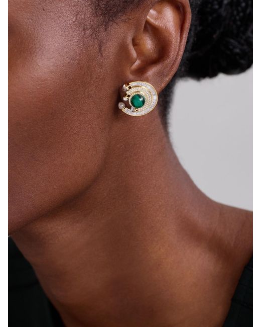 ANANYA Natural Chakra 18-Karat Multi-Stone Earrings