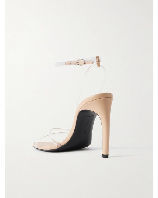 Victoria Beckham Natural Leather-Trimmed Pvc Sandals