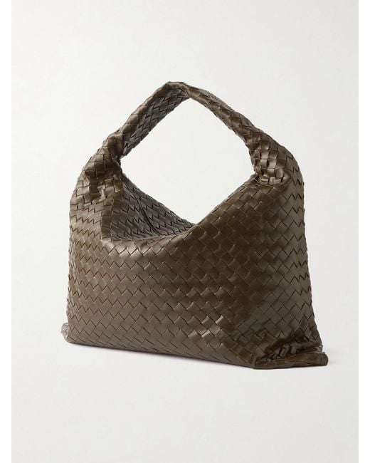 Bottega Veneta Green Hop Large Intrecciato Leather Tote