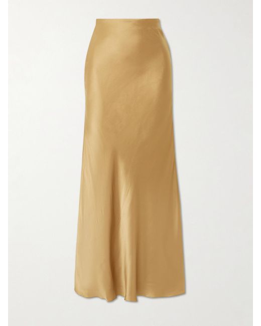 ANDRES OTALORA Natural Sublimes Silk-Charmeuse Maxi Skirt