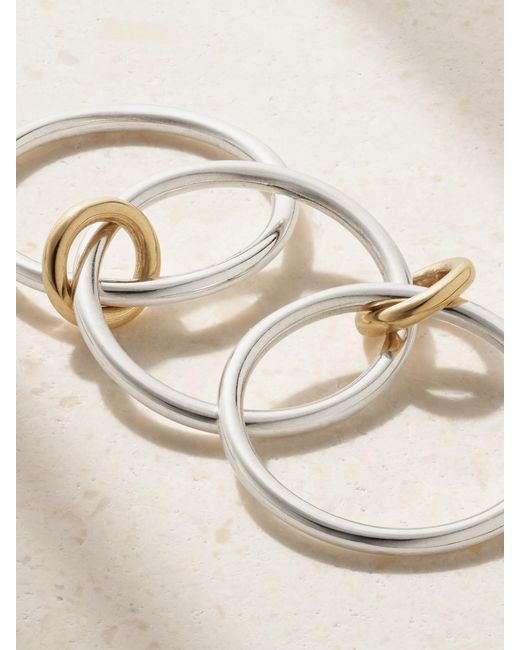 Spinelli Kilcollin Natural Solarium Set Of Three Sterling And 18-Karat Rings