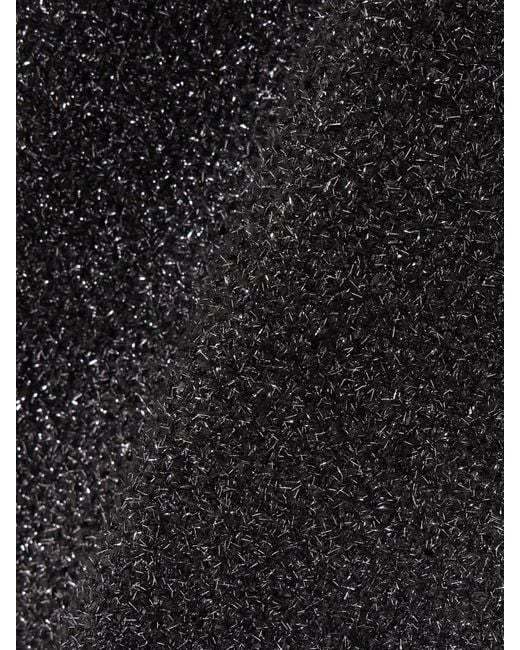 Emilia Wickstead Black Karolyn Open-Back Metallic Tweed Maxi Dress