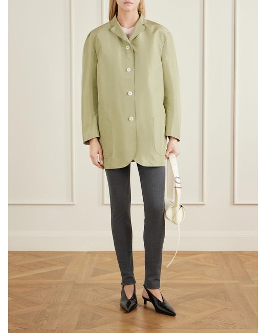 Jil Sander Green Oversized Shell Jacket