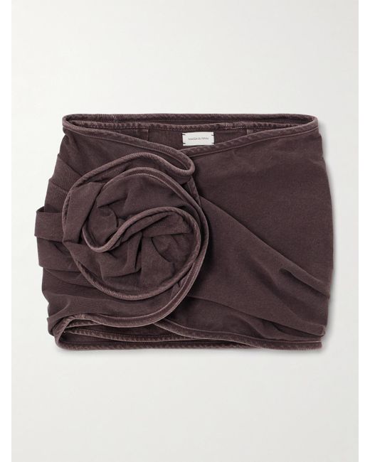 Magda Butrym Brown Mini-Jeansrock Mit Twist-Detail