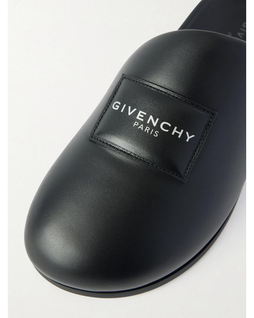 Givenchy Black Puffy Leather Slip-Ons
