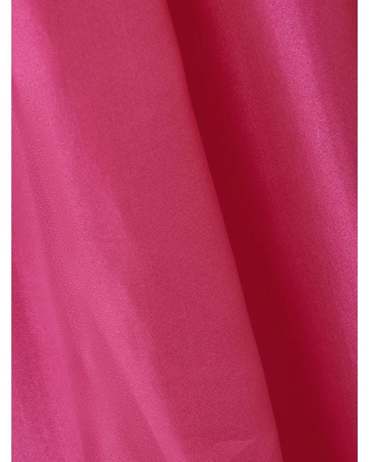 Carolina Herrera Pink Strapless Cape-Effect Pintucked Silk-Crepe And Organza Mini Dress