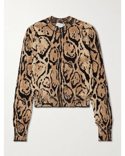 Stella McCartney Metallic Cloud Jacquard-Knit Sweater