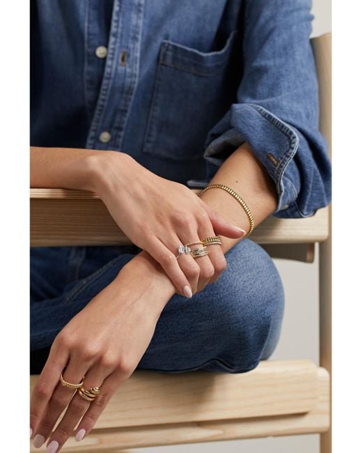 Anita Ko Natural Small Palm Leaf 18-Karat Diamond Ring