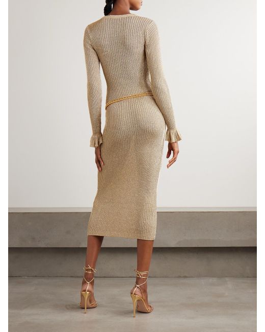 self portrait chiffon midi dress Self-portrait - Contrast Chiffon Midi Dress