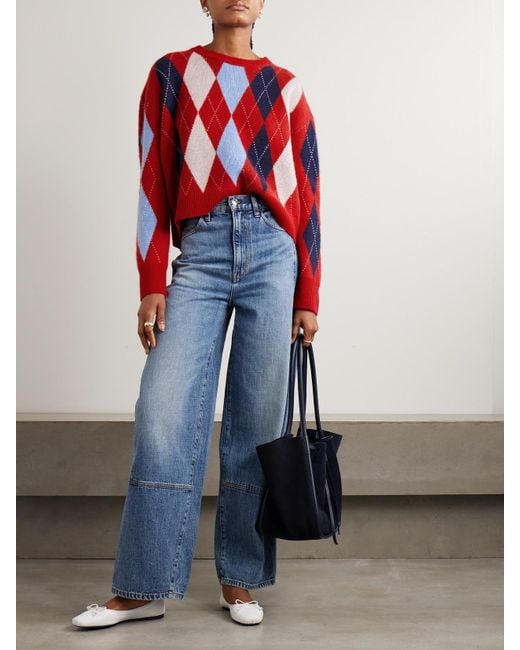 Pull En Cachemire À Motif Jacquard Chapman arch4 en coloris Red