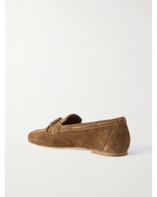 Aeyde Brown Jasper Loafers Aus Veloursleder