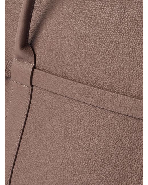 Loro Piana Brown Ghiera Textured-Leather Tote