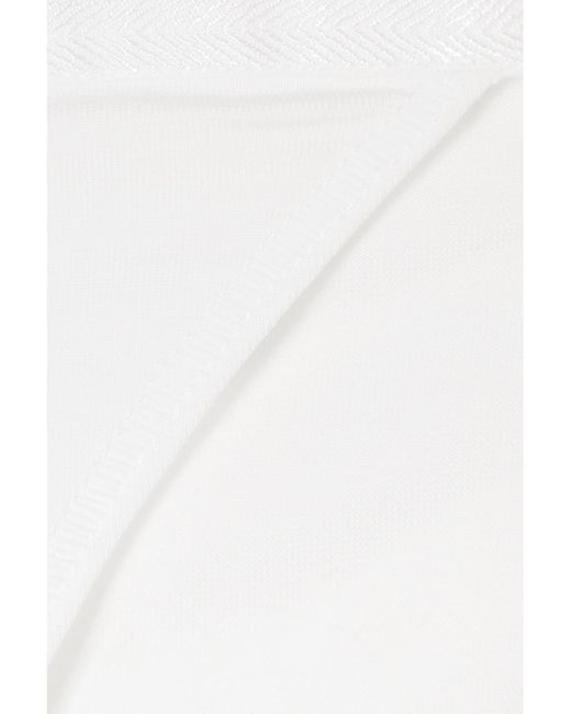CDLP White Net Sustain Set Of Three Tencel Lyocell-Blend Briefs
