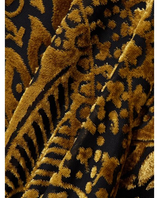 Etro Green Devoré-Velvet Gown